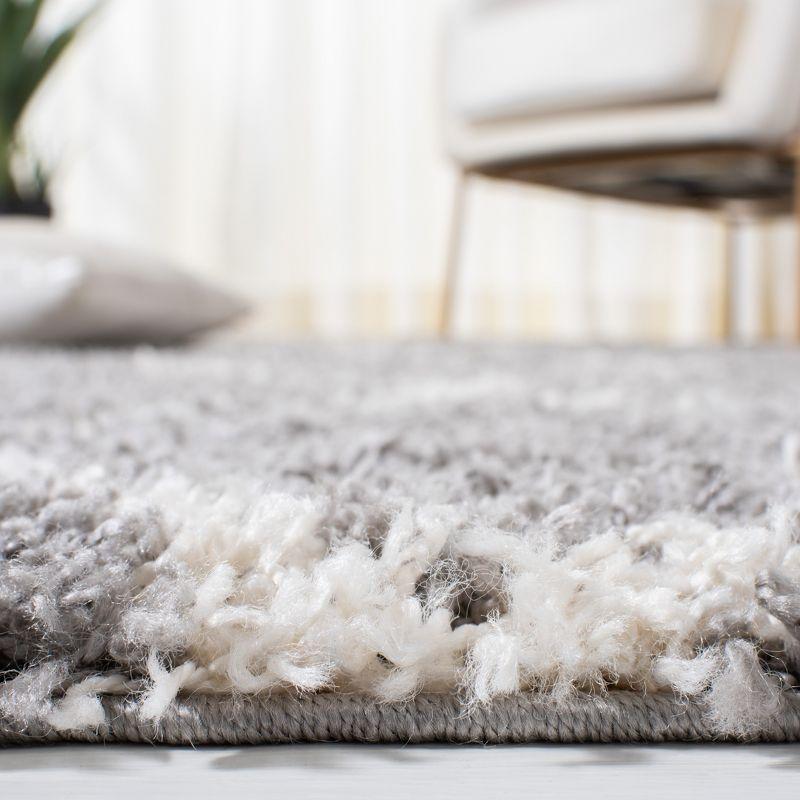 Venus Shag VNS682 Power Loomed Indoor Area Rug - Grey/Ivory - 4'x6' - Safavieh