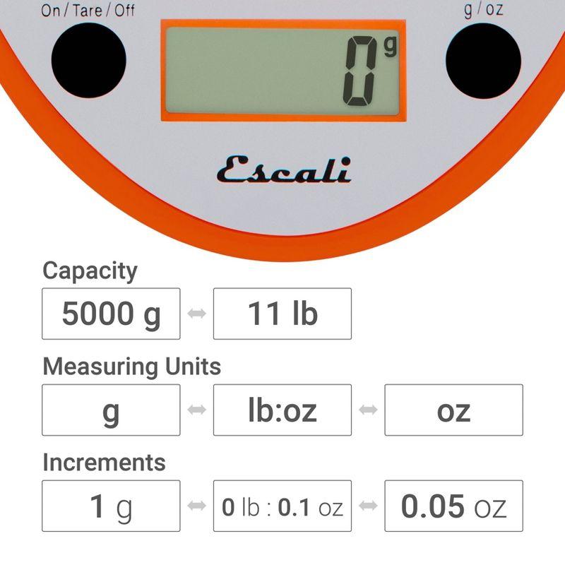 Escali Primo Orange Digital Kitchen Counter Scale