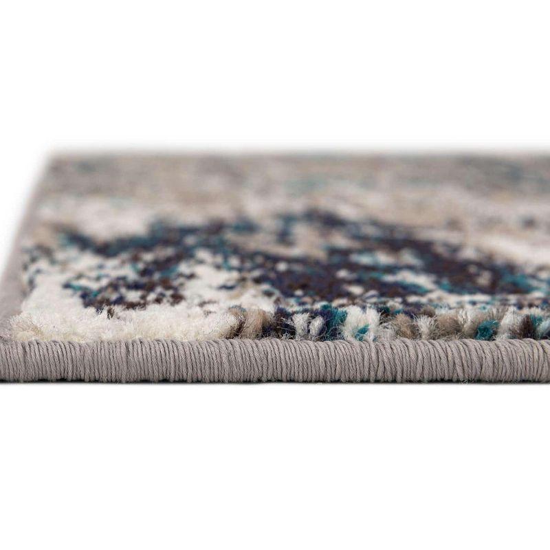 Unique Loom 7' 0 x 7' 0 Trellis Frieze Geometric Blue Multi Area Rug