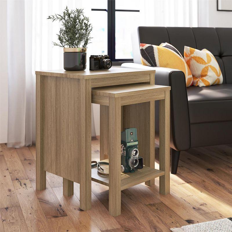 Ameriwood Home Wimberly Nesting Tables, Set of 2, Natural