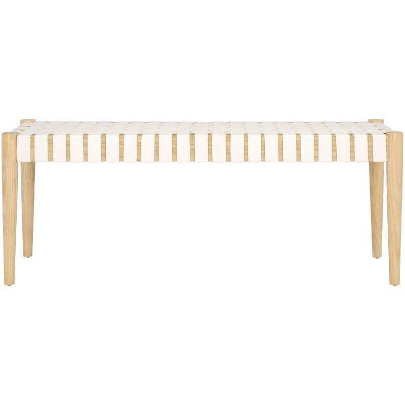 Orin 47" Woven Leather Bench