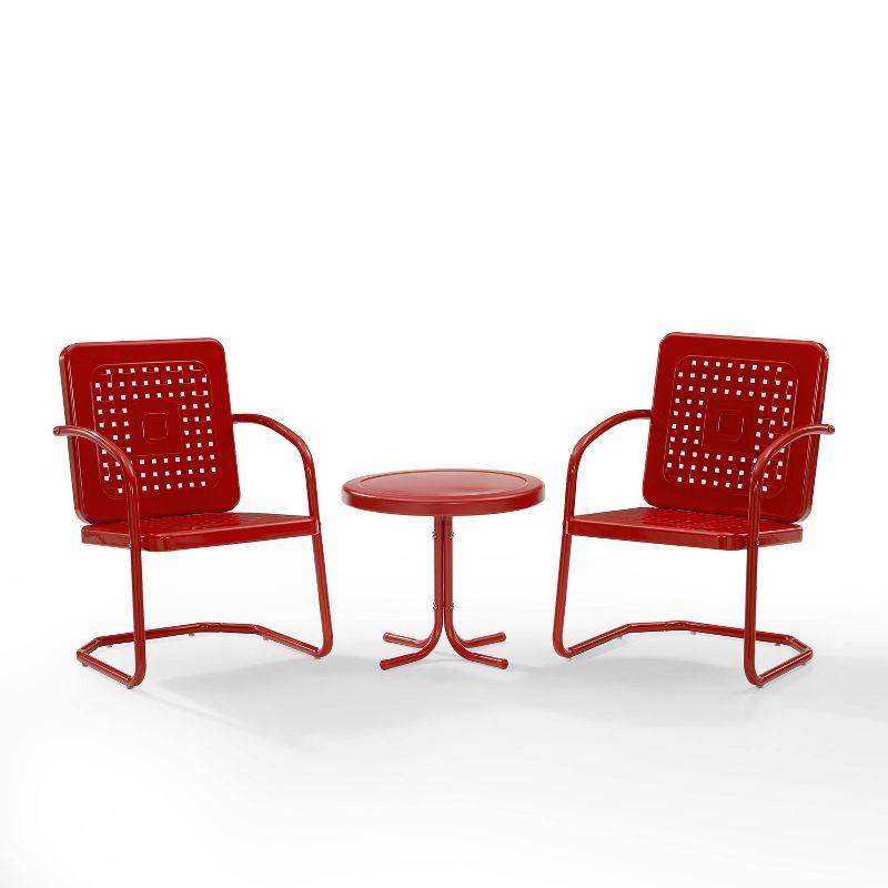 Crosley 3pc Bates Outdoor Patio Chair Set Red