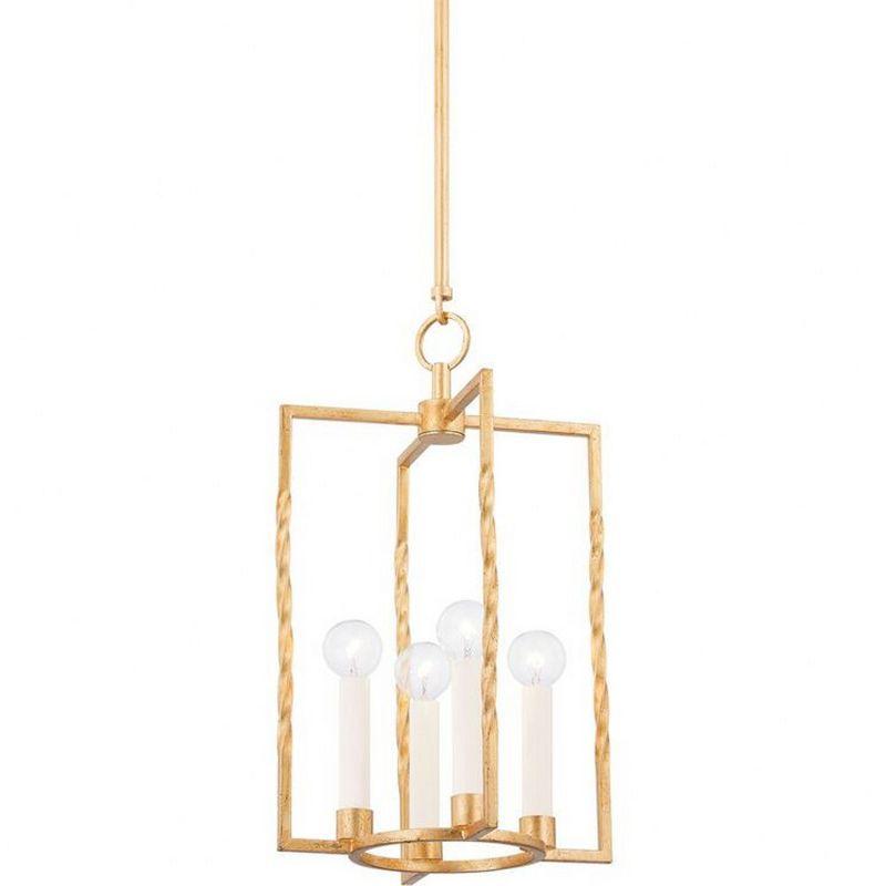 Adelaide Vintage Gold Leaf 4-Light Indoor/Outdoor Pendant