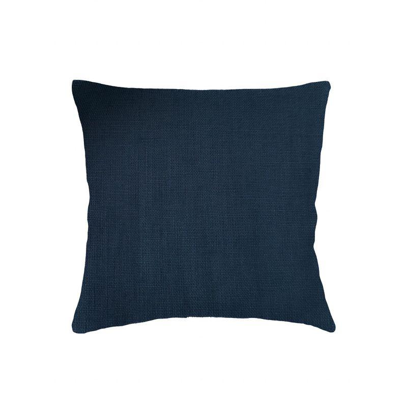 Navy Blue Linen Euro Throw Pillow with Hidden Zipper