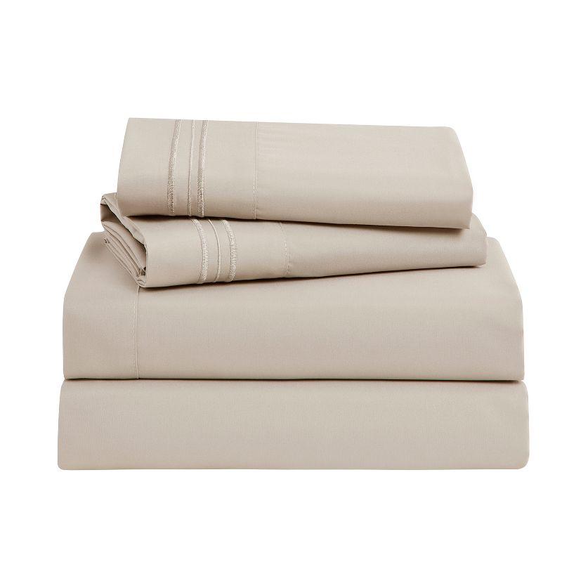Nestl Double Brushed Hotel Luxury Sheet Set with Extra Soft Sheets & Pillowcases
