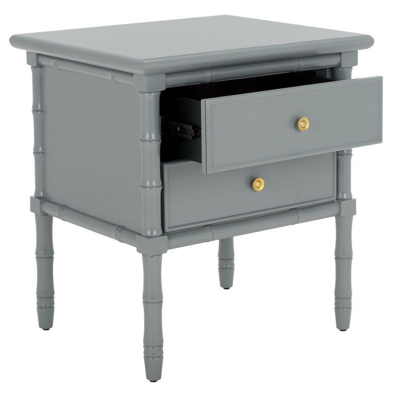 Niah 2 Drawer Nightstand - NST3501 - Grey/Gold - Safavieh
