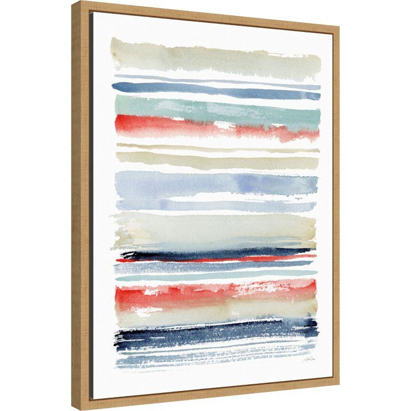 Amanti Art Nautical Stripes by Katrina Pete Canvas Wall Art Print Framed 18 x 24-in.