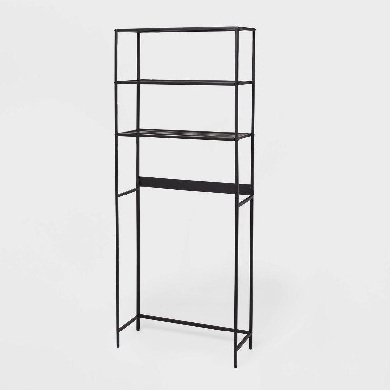 Over The Toilet Storage Black Metal - Brightroom™: 3-Tier Iron Etagere, Space Saver, Easy No-Tool Assembly