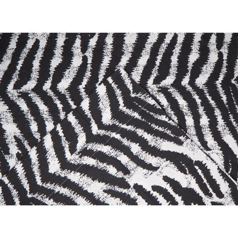 Pointehaven 180 GSM Cotton Flannel Sheet Set - Full, Zebra