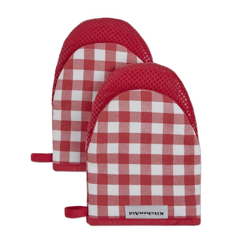 KitchenAid Gingham 2-Piece Oven Mitt