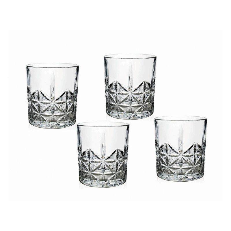 11 oz. Clear Crystal Double Old-Fashioned Glasses Set of 4