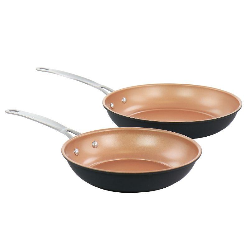 Chestnut Copper Nonstick Carbon Steel Frying Pan Set