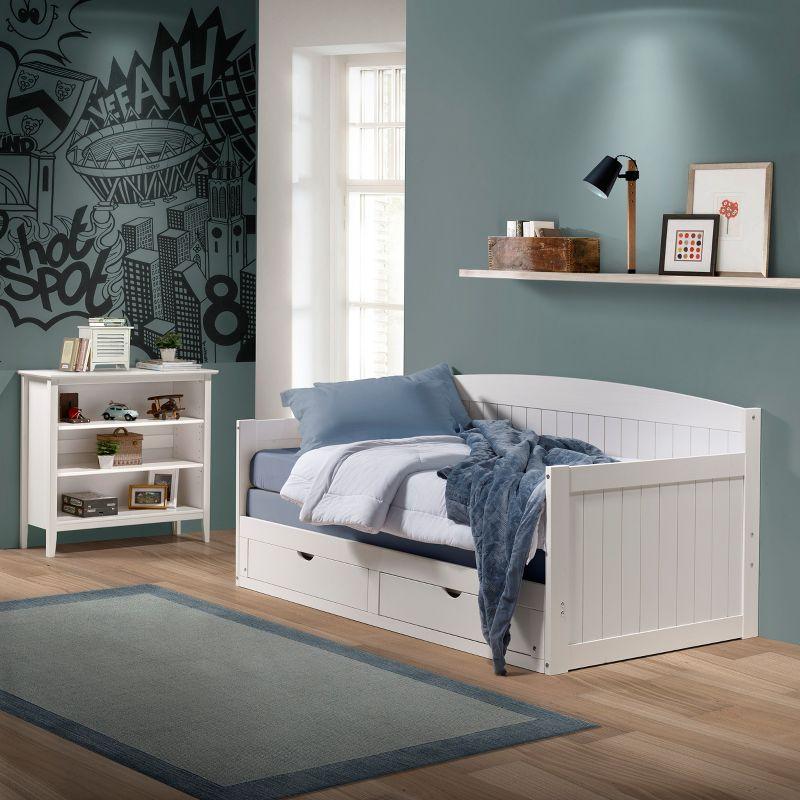 Alaterre Furniture King Harmony Kids' Daybed with Conversion White