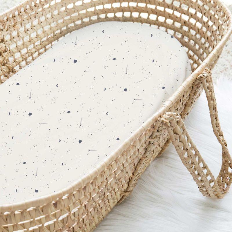 Ely's & Co. Baby Fitted Bassinet Sheet  100% Combed Jersey Cotton   for Baby Boy  2 Pack