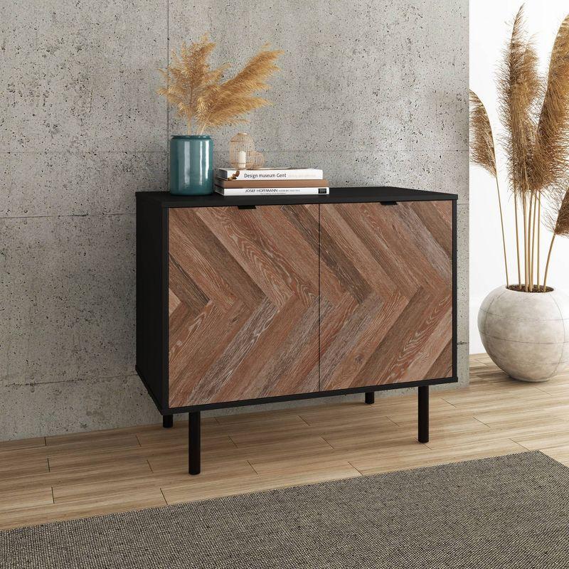 Manhattan Comfort Liam Mid - Century Modern 2 Shelf Accent Cabinet