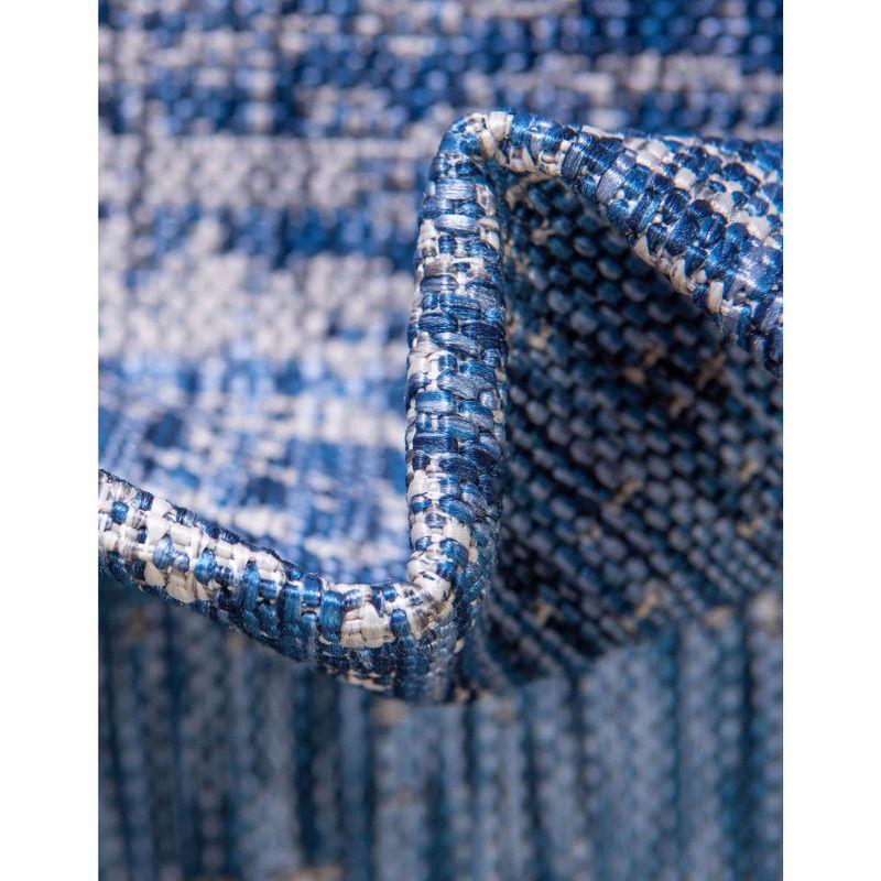 Unique Loom 6' 1 x 9' 0 Rectangle Indoor/Outdoor Modern Blue Area Rug