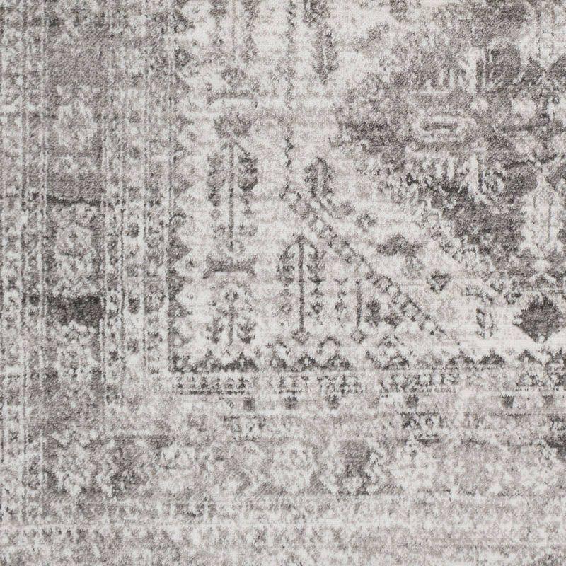 Livabliss 5'3"x5'3" Square Melissa Traditional Rugs Charcoal Gray: Medium Pile, Stain & Fade-Resistant