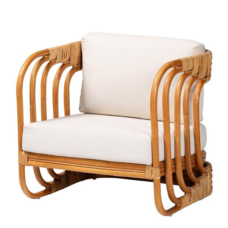 bali & pari Corsa Modern Bohemian Natural Rattan Arm Chair