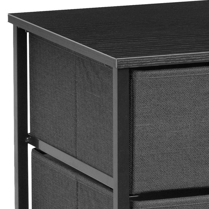 Sorbus 3  Drawers - Steel Frame, Wood Top & Easy Pull Fabric Bins - Perfect for Home, Bedroom, Office & College Dorm