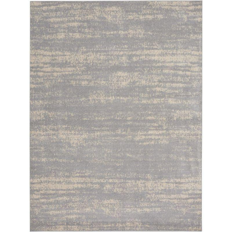 Nourison Essentials 10' x 14' Grey/Beige Modern Indoor/Outdoor Rug