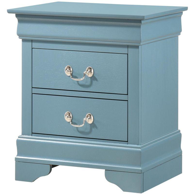 Passion Furniture Louis Philippe 2-Drawer Nightstand (24 in. H X 21 in. W X 16 in. D)