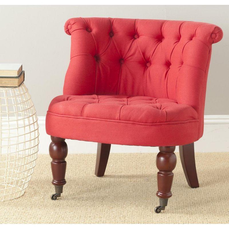 Carlin Tuffted Chair - MCR4711 - Cranberry - Safavieh