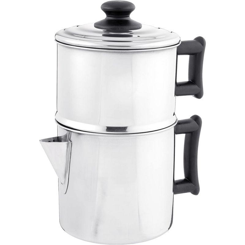 Shetler's Non-Electric Drip Coffee Maker, Classic Manual Coffee Brewing, Durable Stainless Steel, Perfect for Camping, Outdoors and Home Use