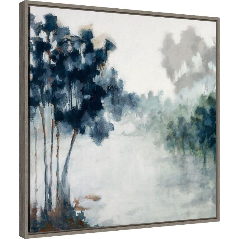 Amanti Art Soft Winter Light and Trees by Jacqueline Ellens Canvas Wall Art Print Framed 22 x 22-in.