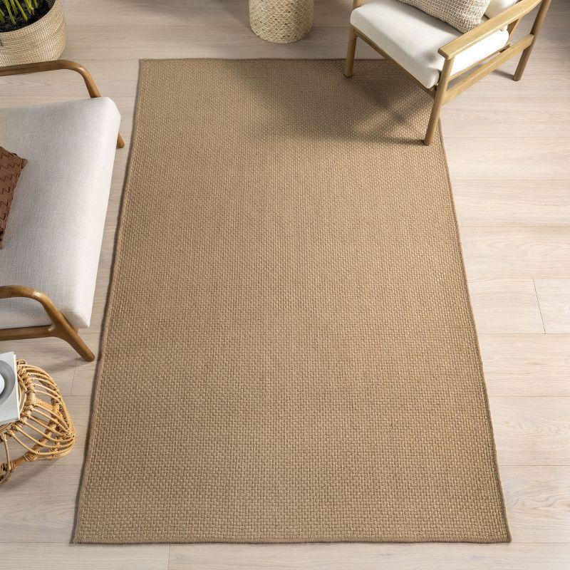 Nuloom Ainara Solid Handmade Jute Area Rug, 4' x 6', Natural
