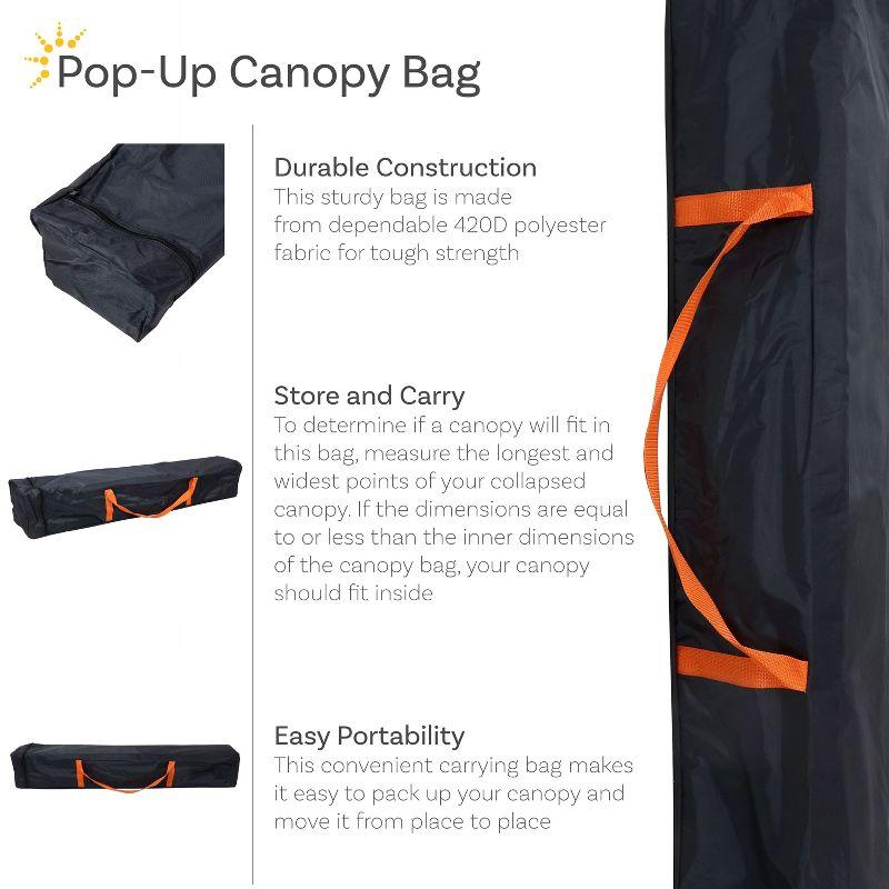 Sunnydaze Standard Pop-Up Canopy 120D Polyester Carrying Bag - Black