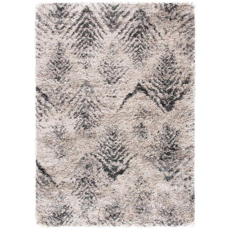 Iceland Shag ISG514 Power Loomed Accent Rug - Cream/Grey - 2'x3' - Safavieh