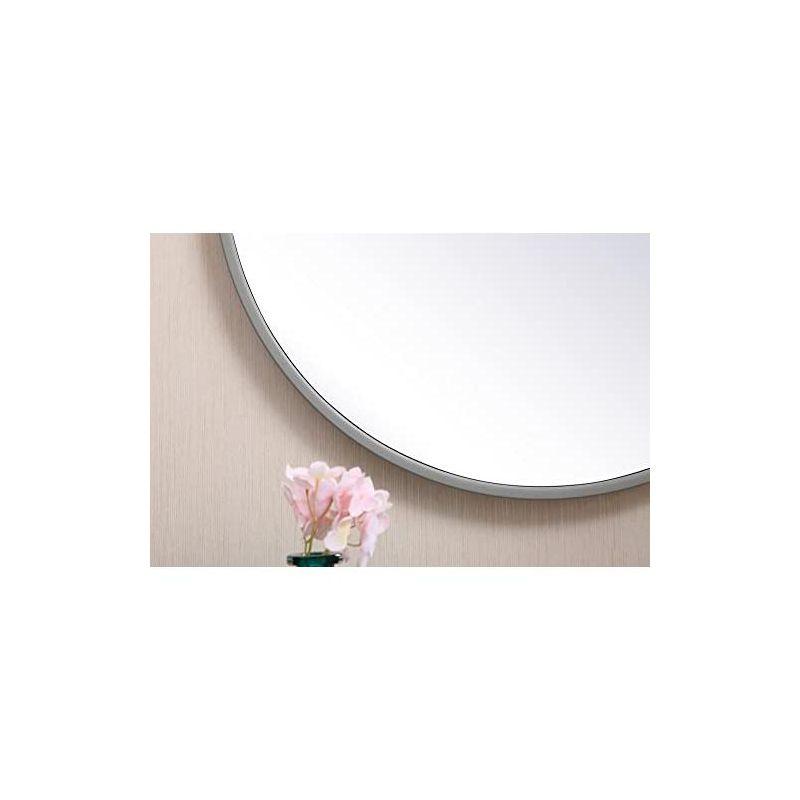 Cassie Metal/Manufactured Wood Round Wall Mirror