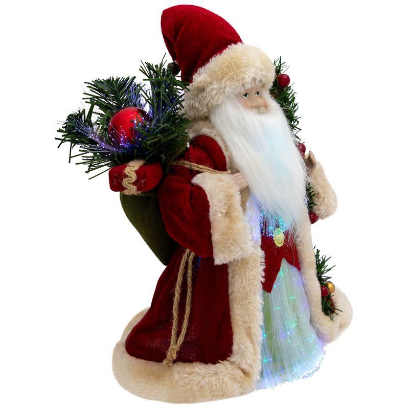 Northlight Lighted Color-Changing Fiber Optic Santa Claus Christmas Tree Topper - 12"