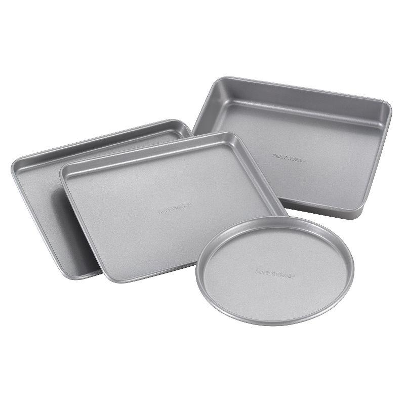 Farberware Silver Steel Nonstick 4-Piece Toaster Oven Bakeware Set