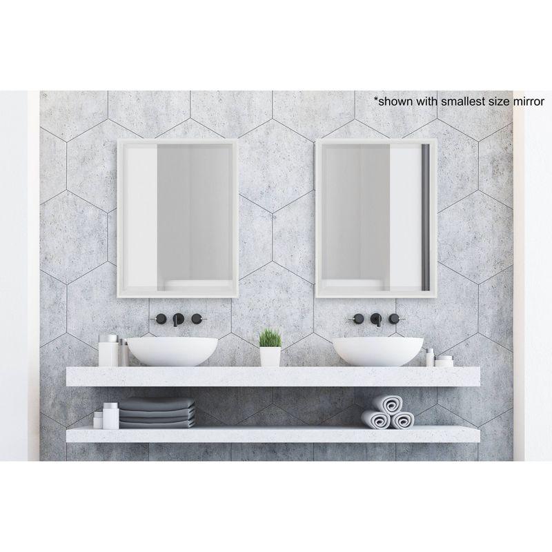 Calter Large Rectangular White Polystyrene Framed Wall Mirror