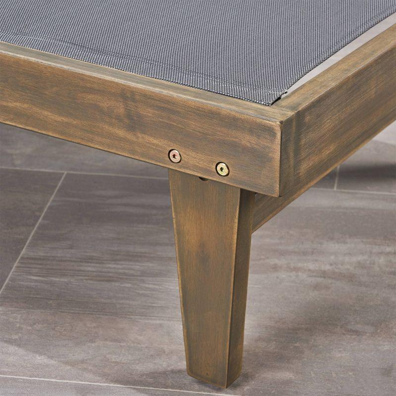 Gracie Oaks Outdoor Patio Chaise Lounge with Cushion