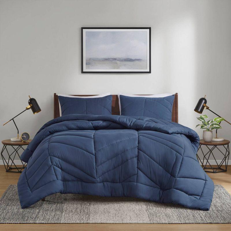 Remy Quilted Chevron Comforter Set