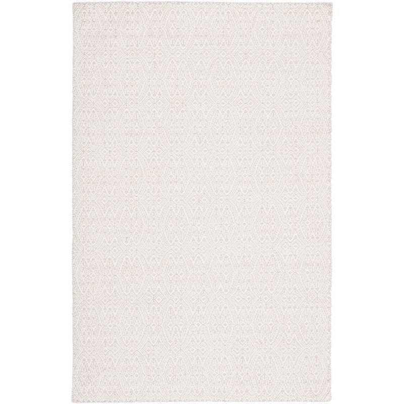 Ivory Hand-knotted Wool Rectangular Rug, 3' x 5'