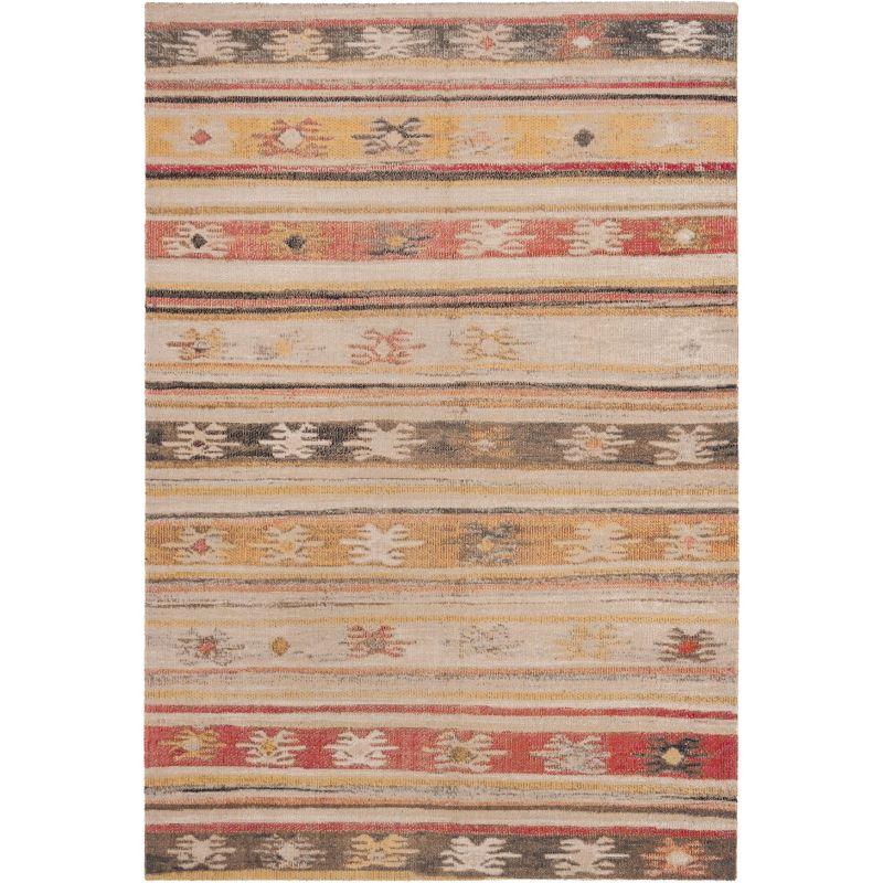 Montage MTG238 Power Loomed Indoor/Outdoor Area Rug - Taupe/Multi - 5'1"x7'6" - Safavieh