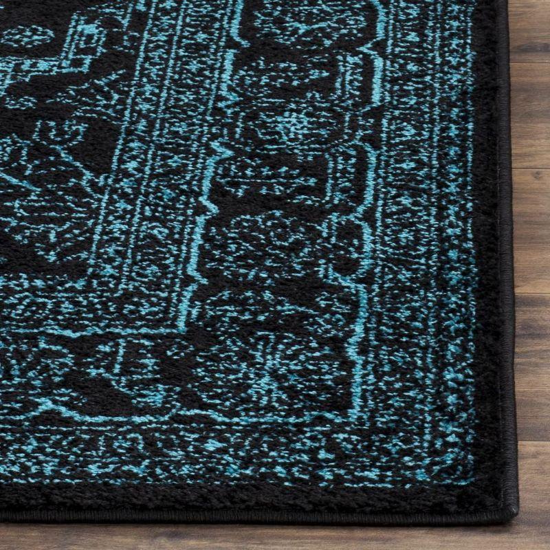 Adirondack ADR108 Power Loomed Area Rug - Black/Teal - 8'x10' - Safavieh.