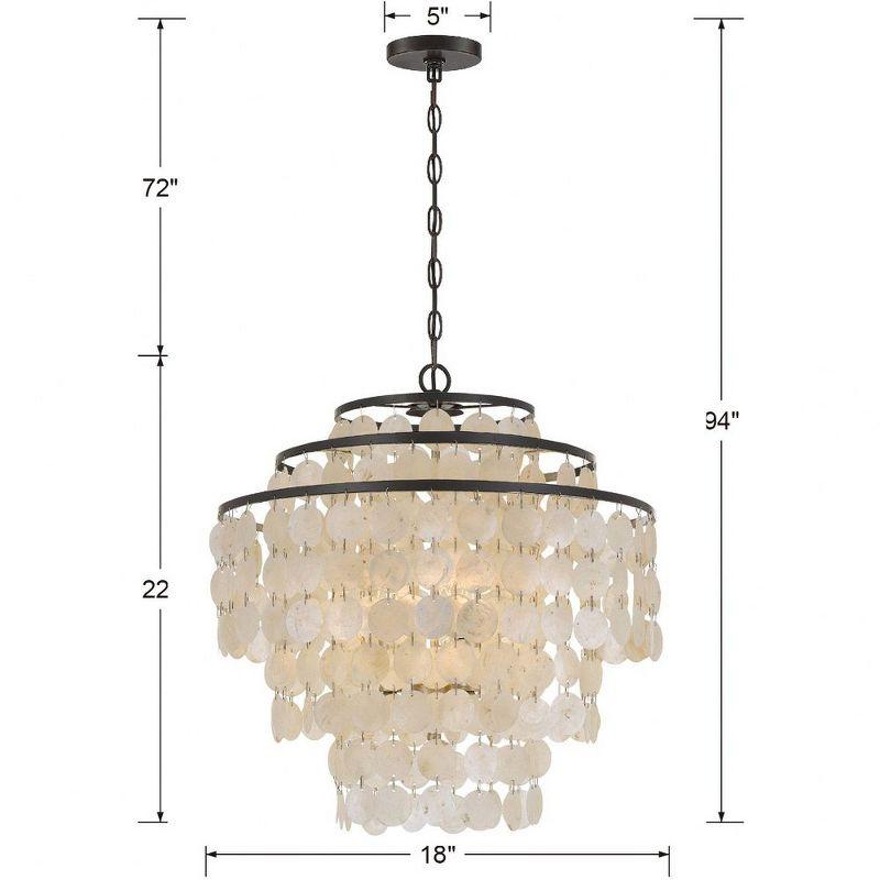 Crystorama Lighting Brielle 4 - Light Chandelier in  Dark Bronze
