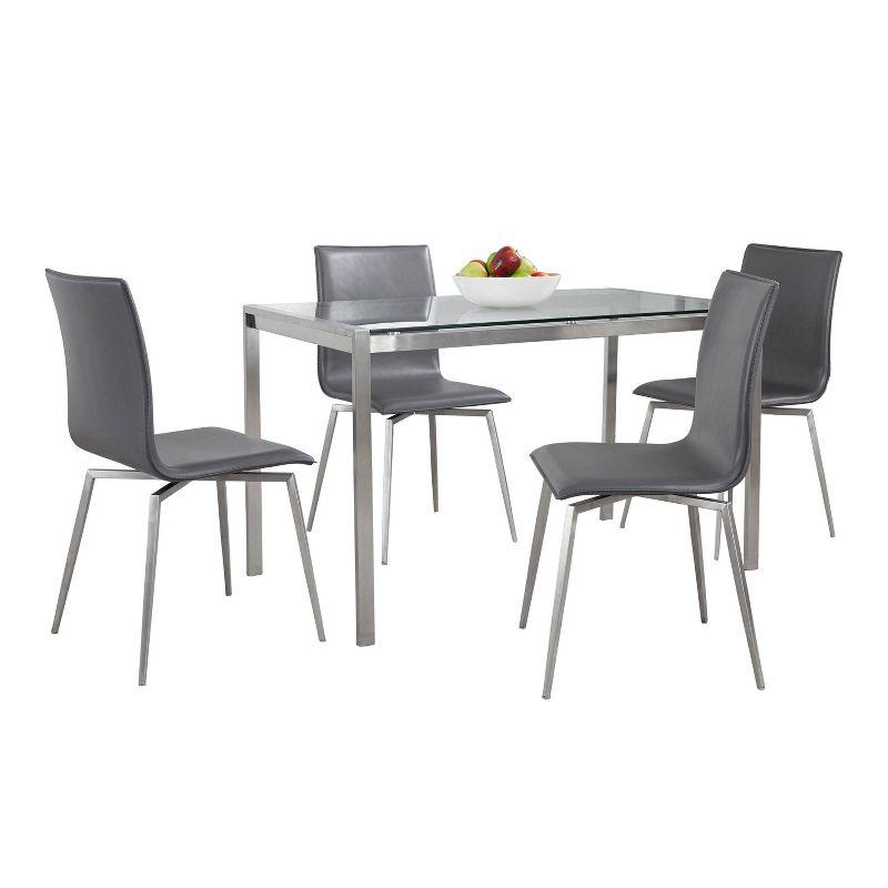 Fuji-Mason 5 - Piece Glass Top Dining Set