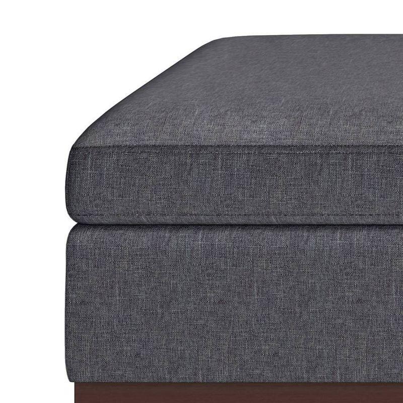 Simpli Home Owen Upholstered Ottoman