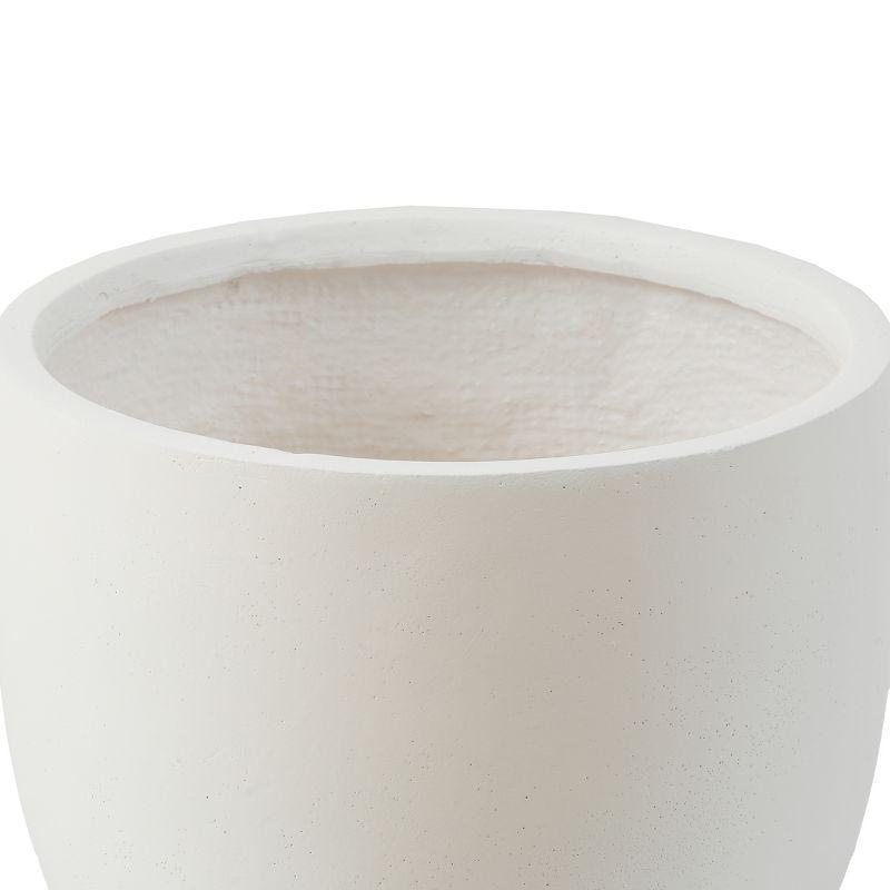 LuxenHome Round Tapered 17.2" H Flower Pot Planter White