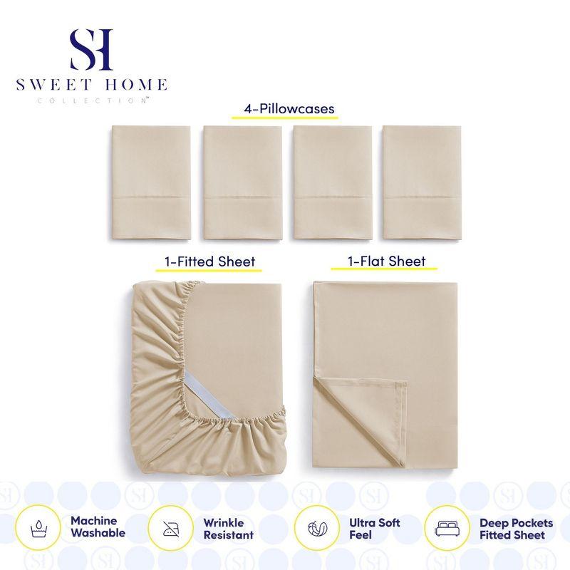 Luxurious Soft Microfiber Sheet Set with Bonus Pillowcases