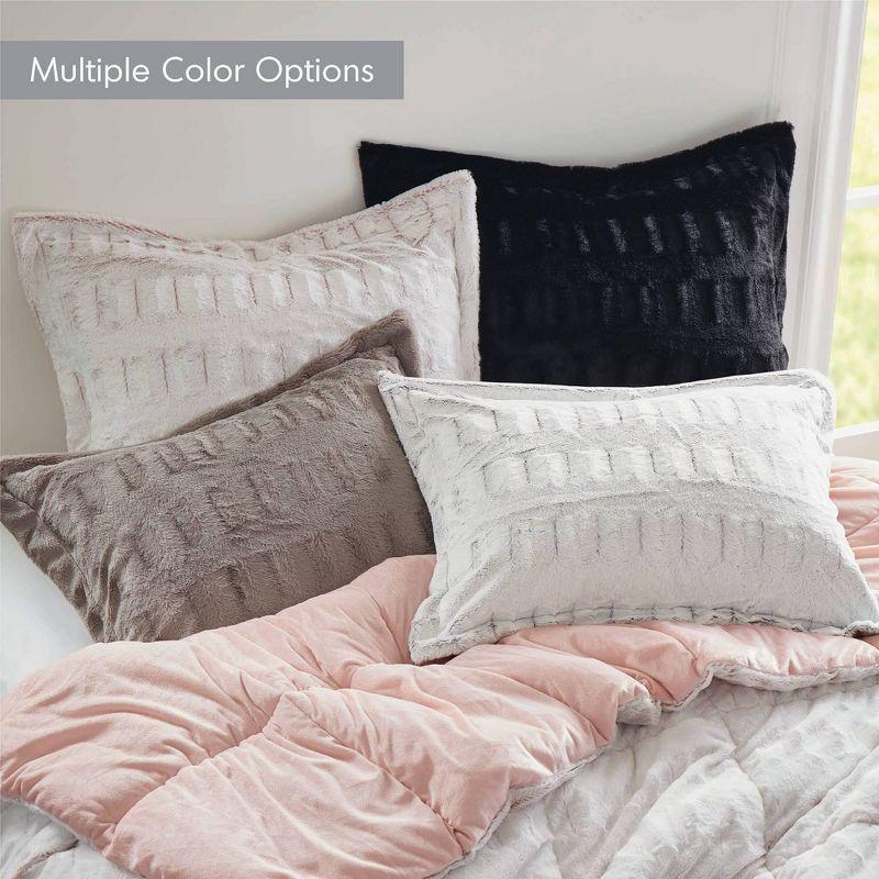 Madison Park Gia Back Print Long Fur Comforter Mini Set