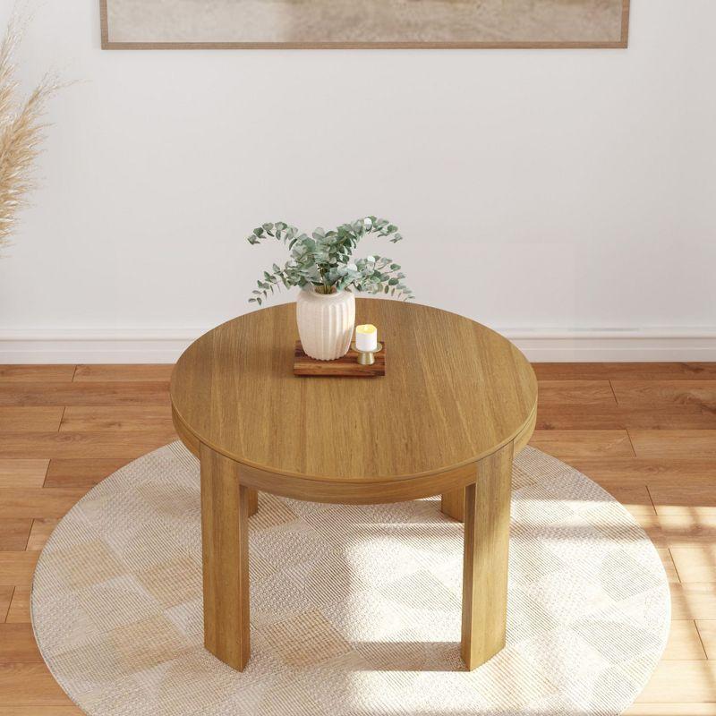 Plank+ Beam Modern Rounded Round Dining Table