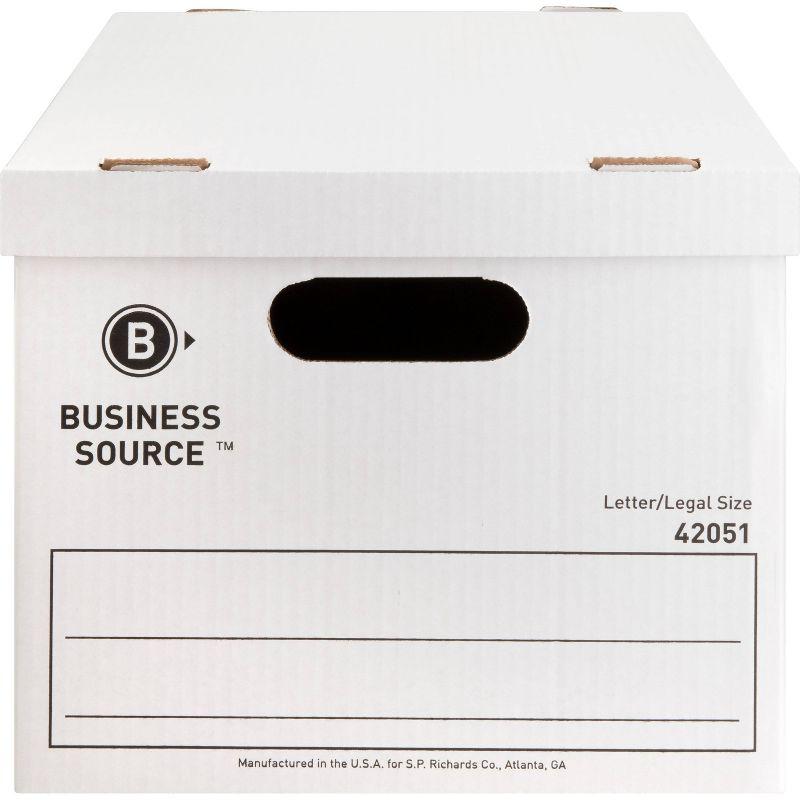 Business Source Storage File, Letter/Legal, 12"x15"x10", White, 12-Pack