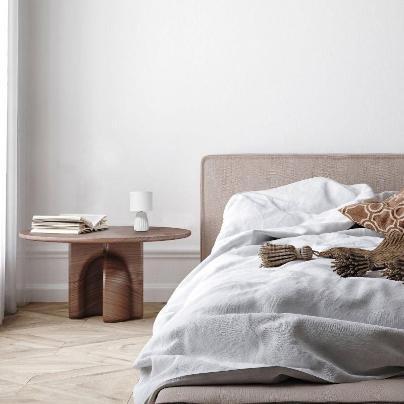 11.02" Mini Modern Ceramic Pastel Accent Bedside Table Desk Lamp: ETL Listed, No Assembly - Simple Designs