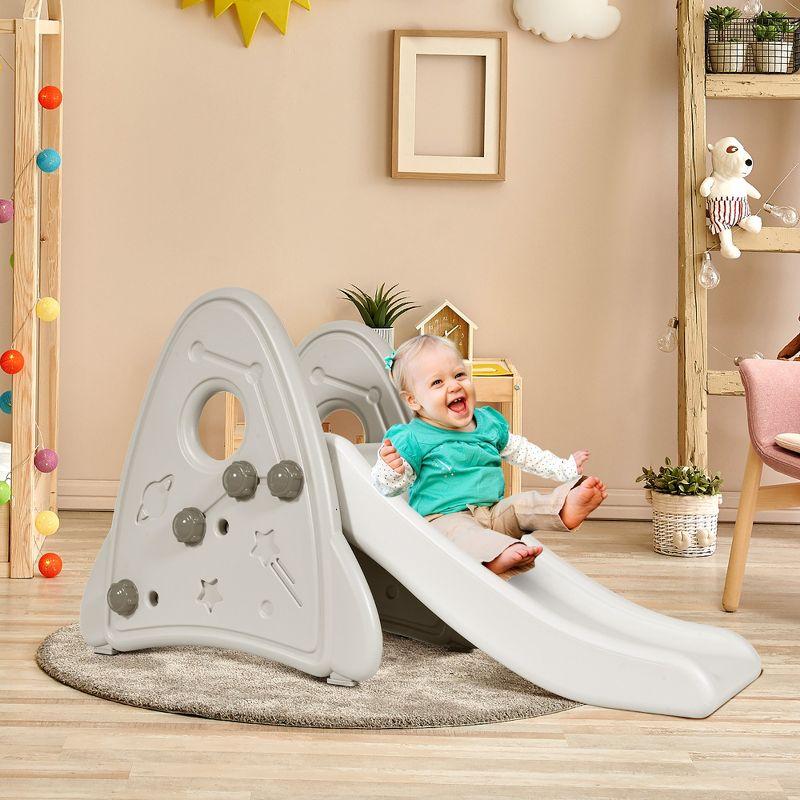 Costway Baby Slide Indoor First Play Climber Slide Set for Boys Girls Gray